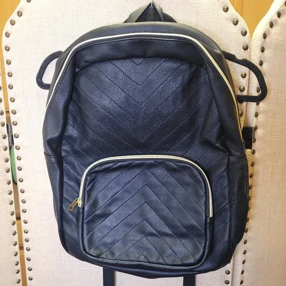 Bags | Sale Nwot New Black Backpack With Gold Zipper | Poshmark display picture 2